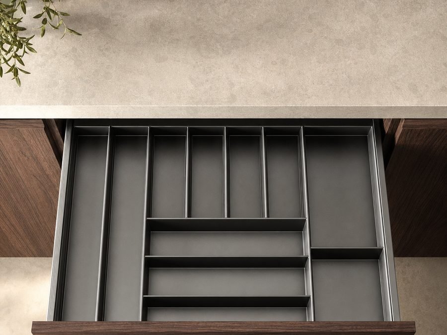 Organizador de cajón de acero para cocina